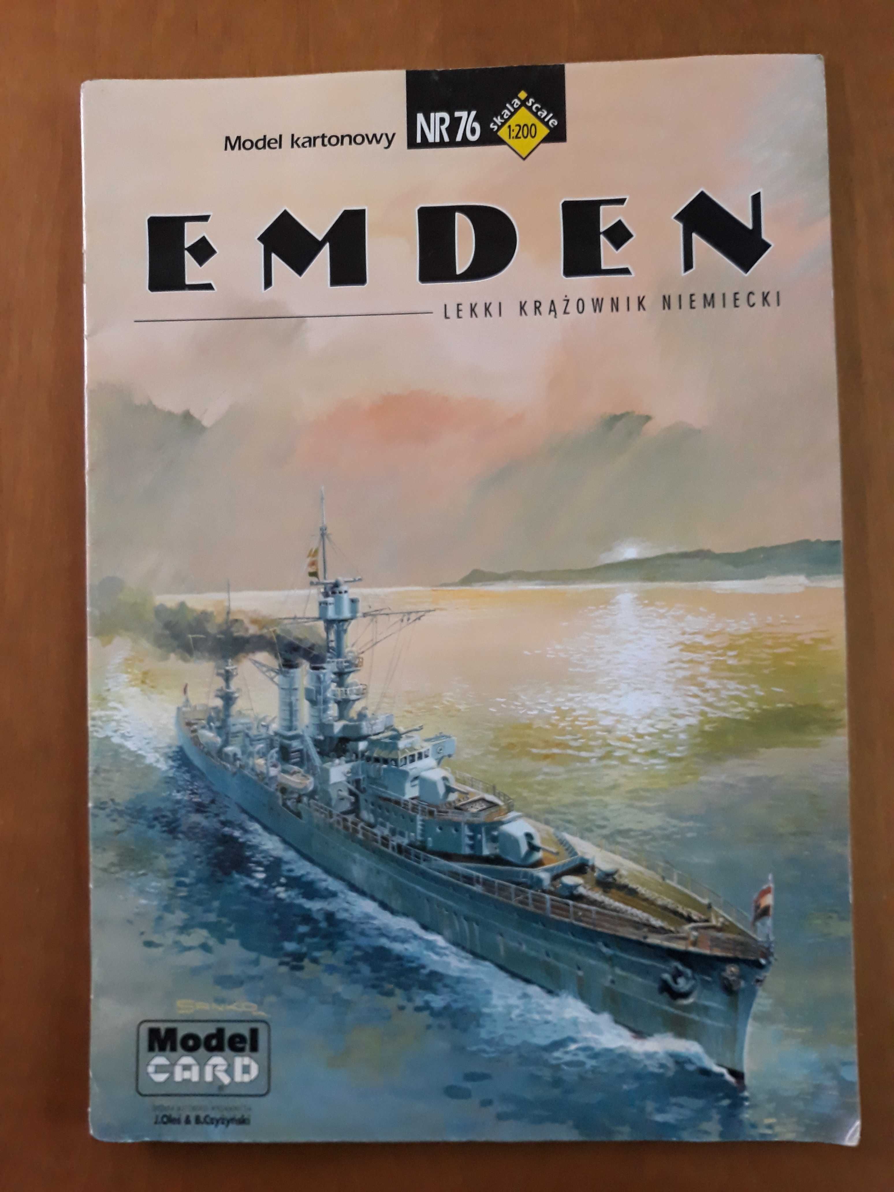 Model kartonowy EMDEN lekki krążownik niemiecki Skala 1:200