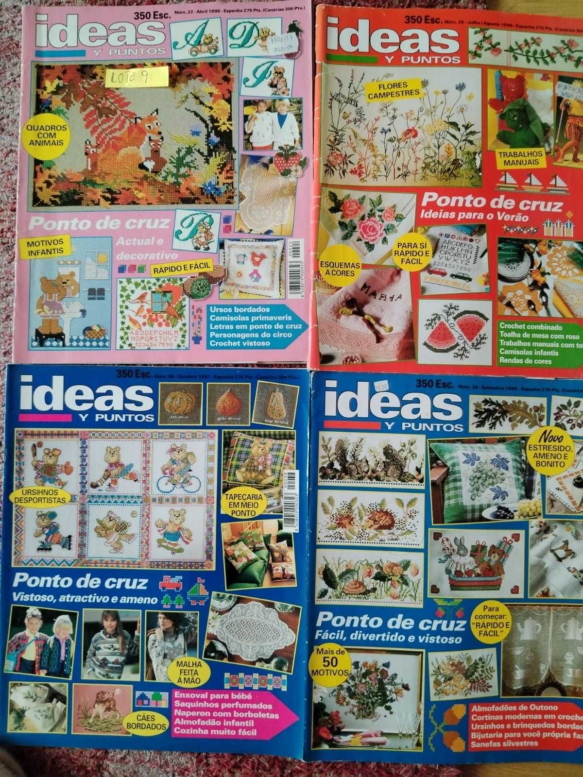 Revistas de lavores (Ponto cruz, malhas e decoração) c/moldes