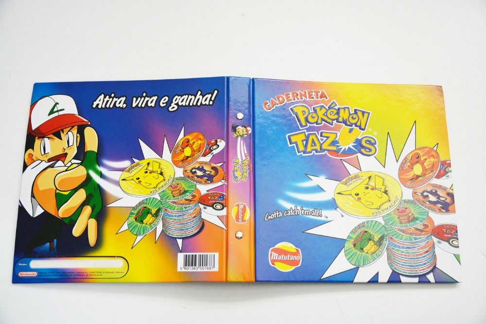 GRÁTIS Portes Colecções TAZOS + CADERNETAS Pokemon 1, 2 e 3 Completas