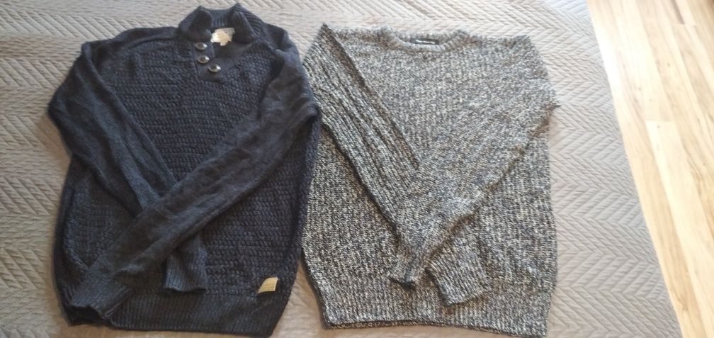 Zestaw Kurtka zimowa plus dwa swetry na chłopaka 164