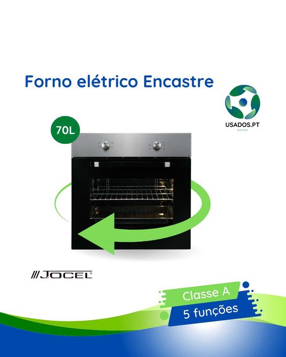 Forno Elétrico de Encastrar 70L Classe A 5 funções Jocel