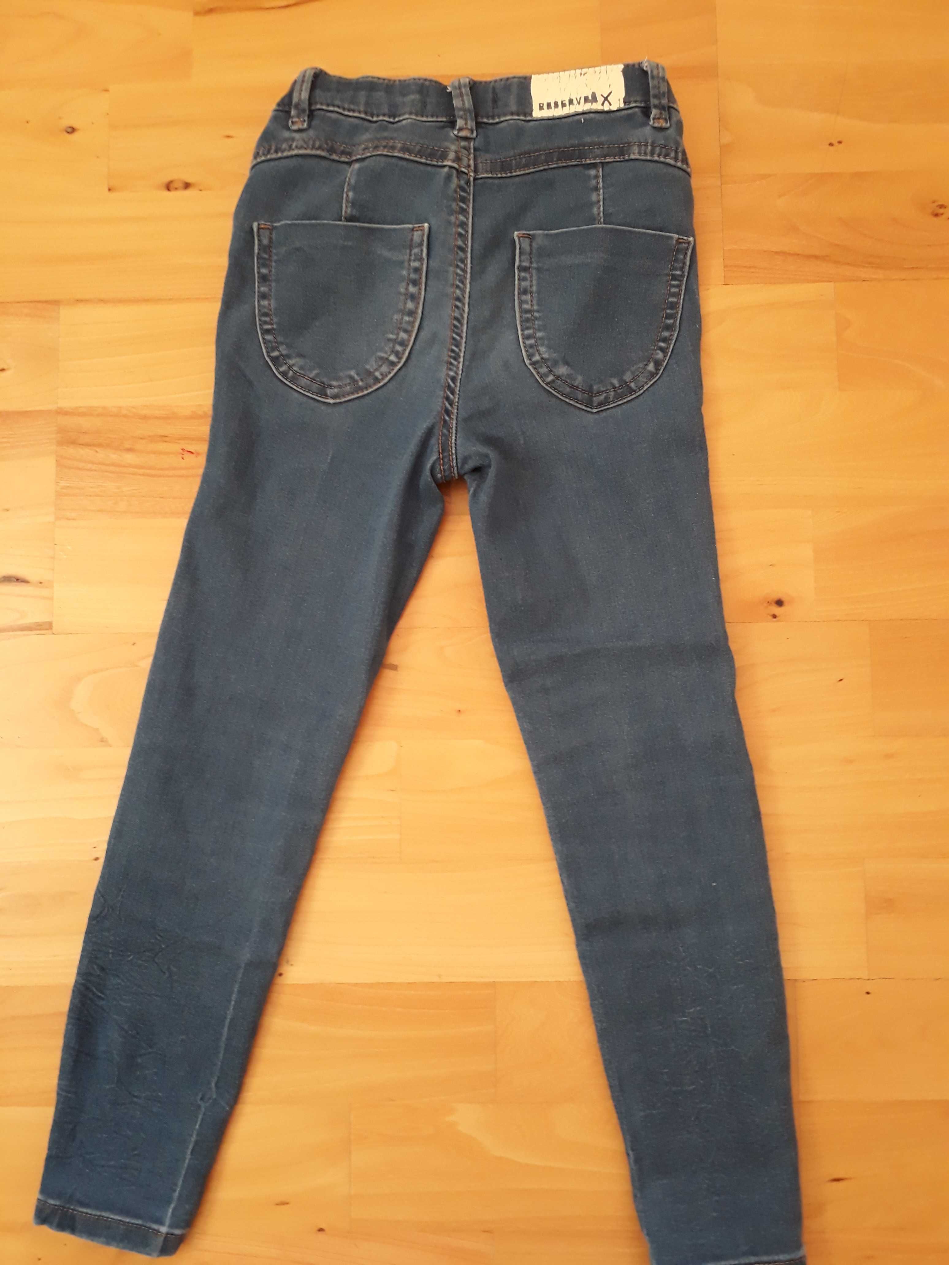 Spodnie Reserved R128 7-8 lat Dla Dziewczynki Jeans