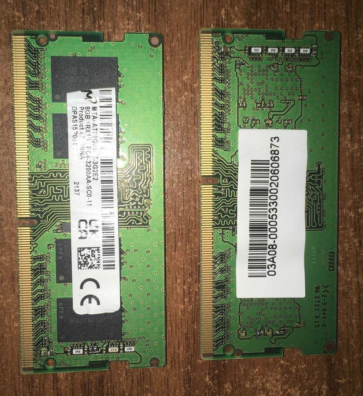 Оперативна пам'ять Micron SODIMM DDR4-3200 16 GB (2*8) PC4-25600