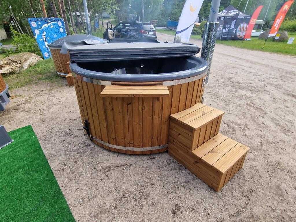 Balia Ogrodowa Bania Jacuzzi Hot Tub Gorąca Beczka Pokrywa Termiczna
