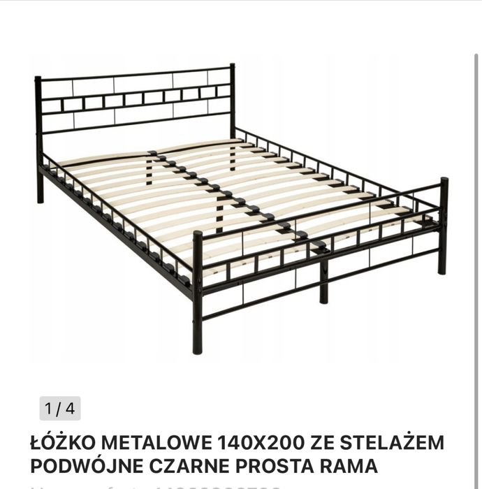 Łóżko komplet stelaż z materacem 140x200