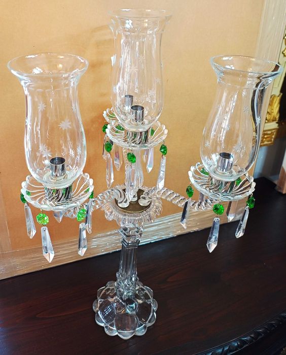 Candelabro Cristal Baccarat 4 Lumes