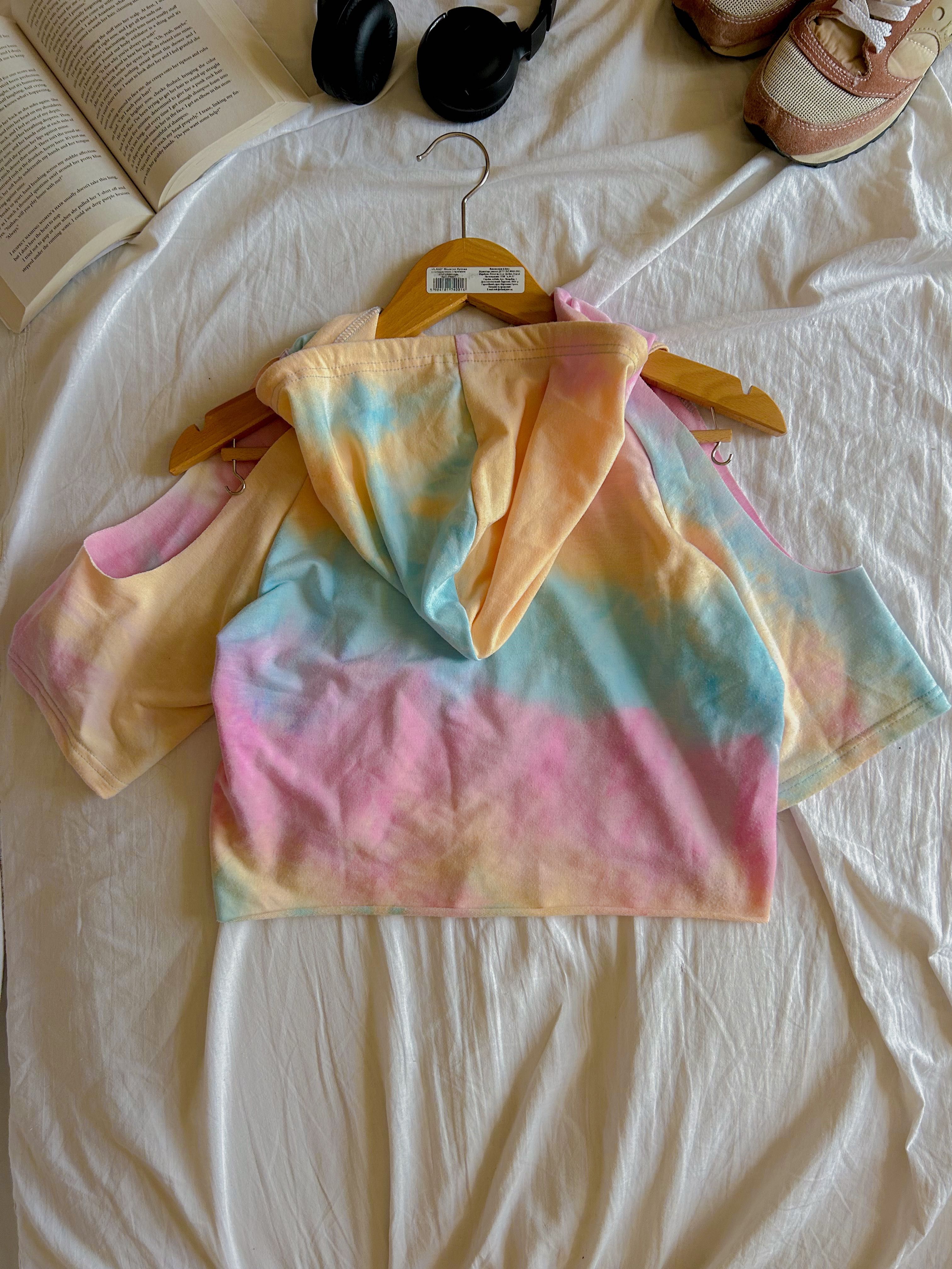 Tie dye кофта з капюшоном