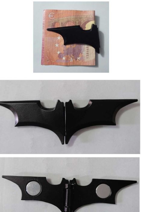 Carteira - Money clip - formato Batman