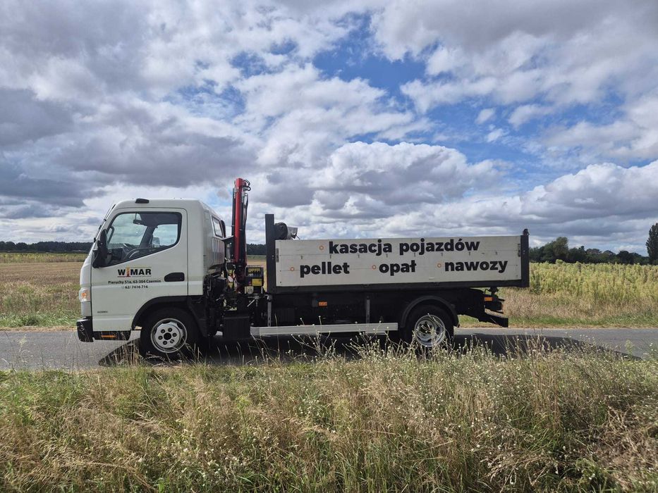 Mitsubishi Fuso Canter, wywrot 3-stronny,hds Fassi, przebieg 32.500km