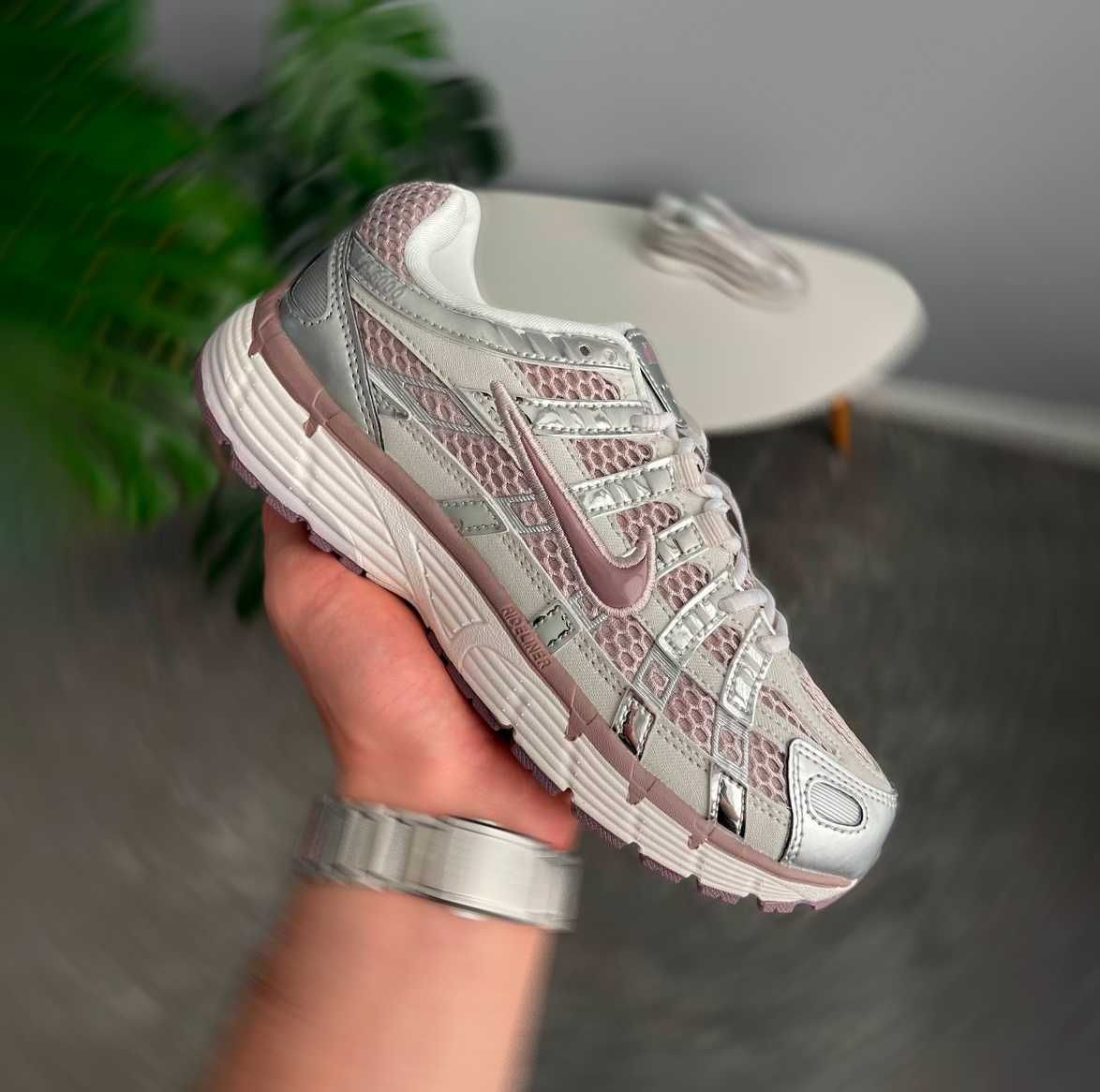 Жіночі кросівки Nike P-6000  (36-40) Найк сірі-фіолетові літні
