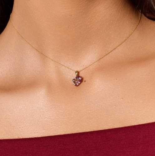 Zawieszka złota z szafirami, rubinami i diamentami 19667 verona