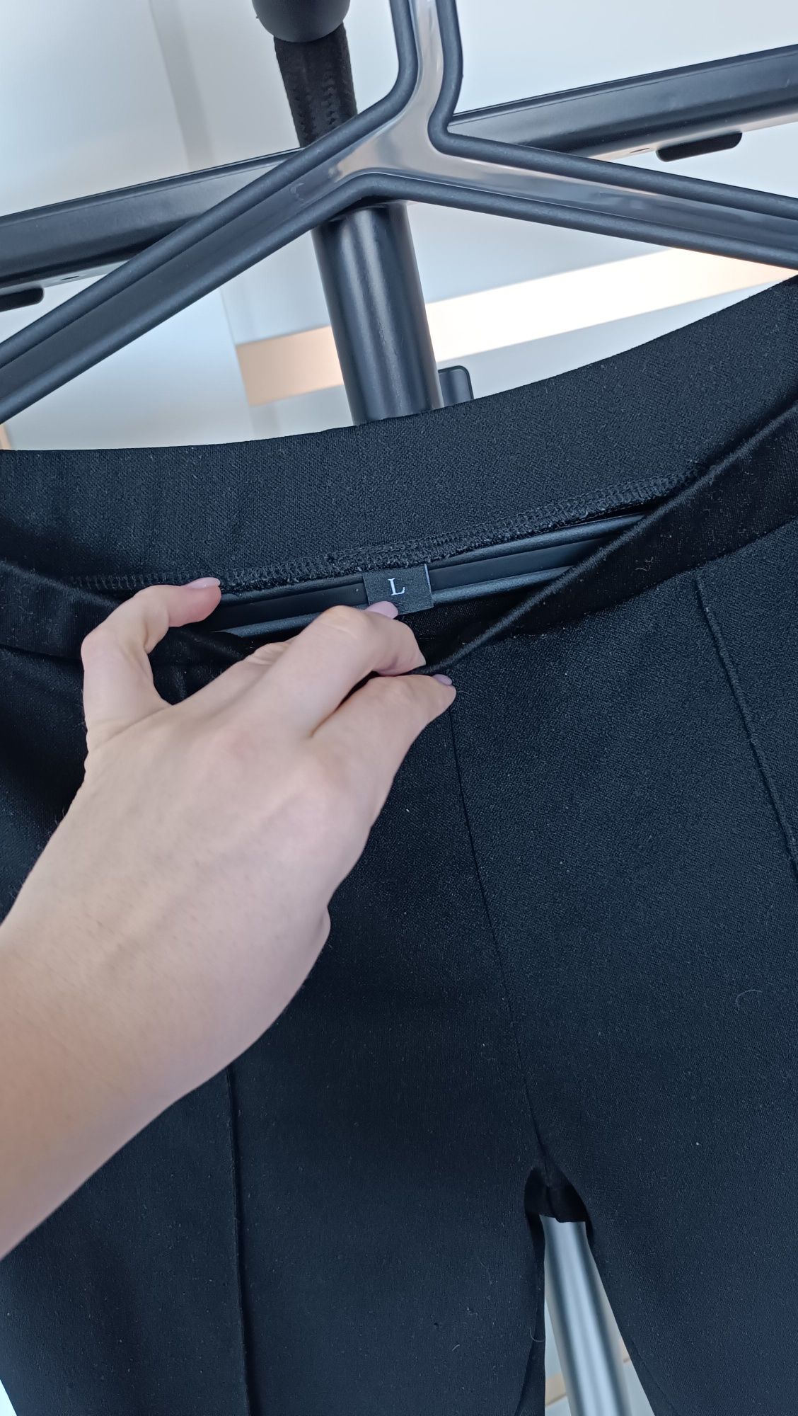 Szerokie spodnie dzwony made in italy moda butik czarne L 40 12 damski