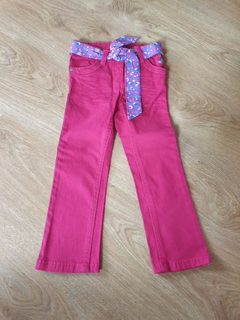 Spodnie jeansowe różowe r98
