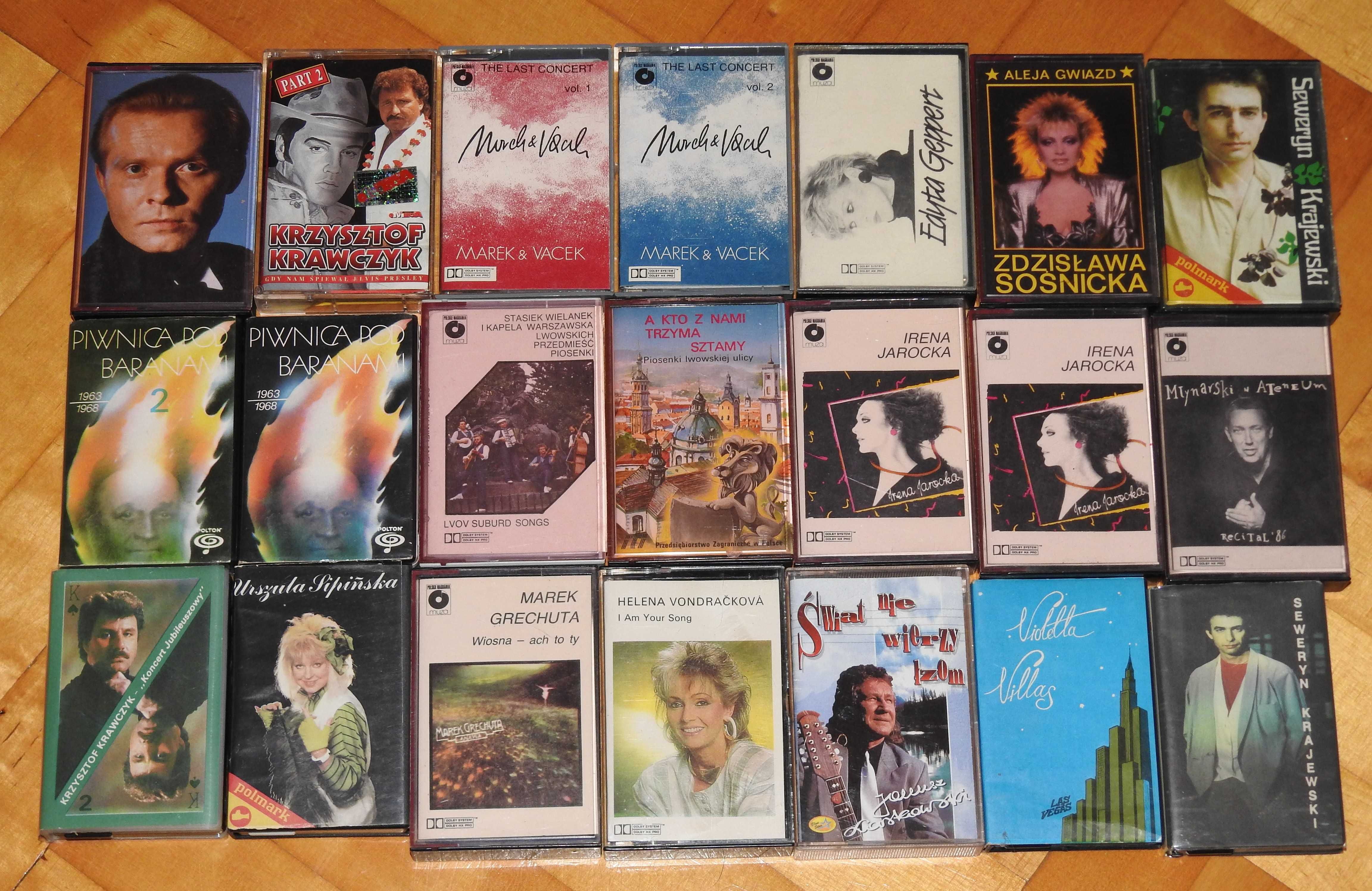 Kolekcja unikatowych kaset magnetofonowych z lat 80 ubiegłego wieku.