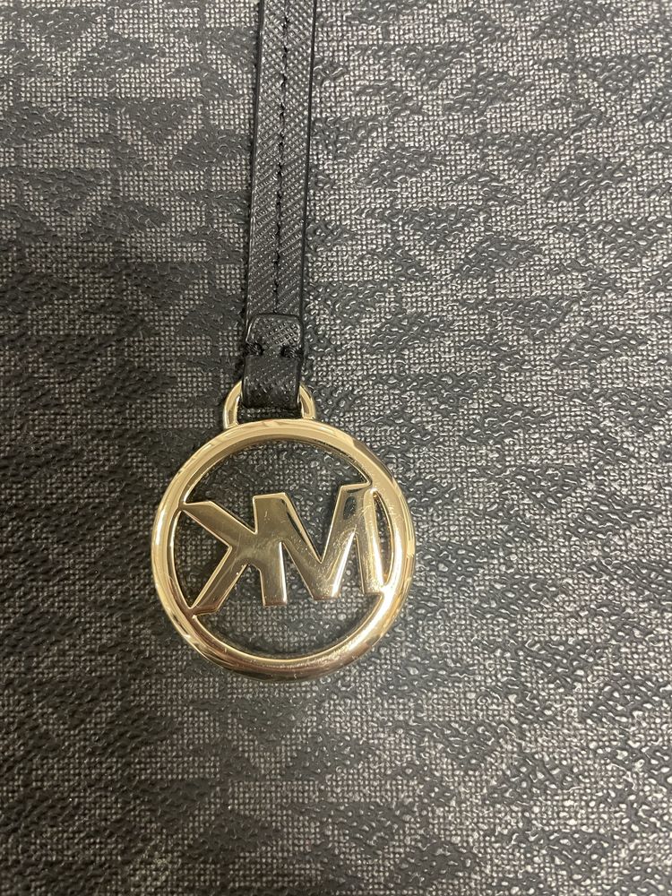 Brelok breloczek Michael Kors czarny złoty Saffiano nowy