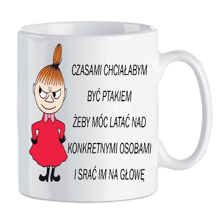 Kubek z nadrukiem Mała Mi, Muminki, Śmieszne, Zabawny tekst BI-MI-0031