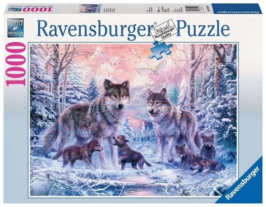 Puzzle 1000 Arktyczne Wilki, Ravensburger