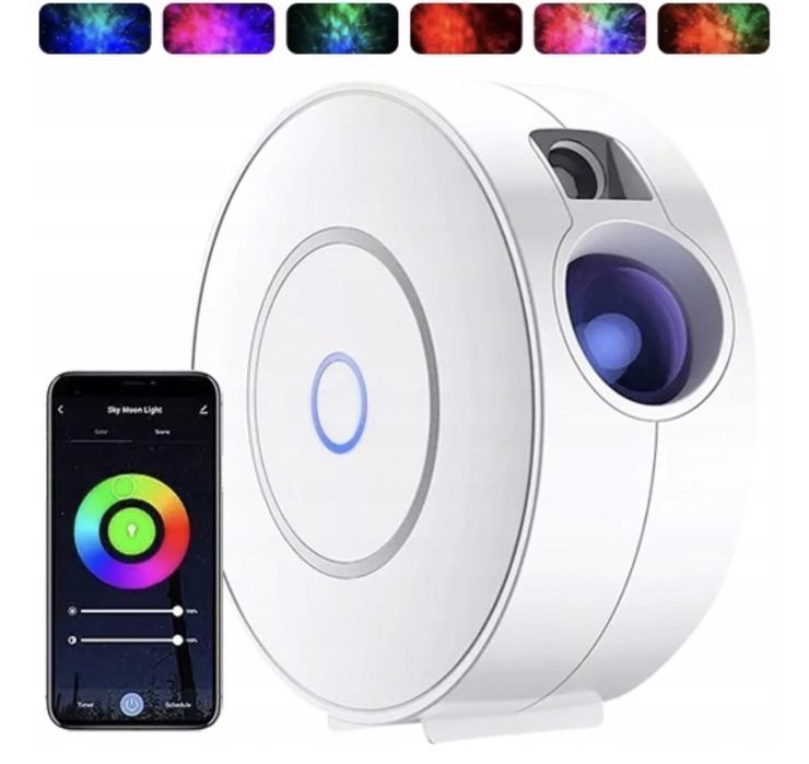 Smart projektor gwiazd lampka nocna do sypialni dla dzieci