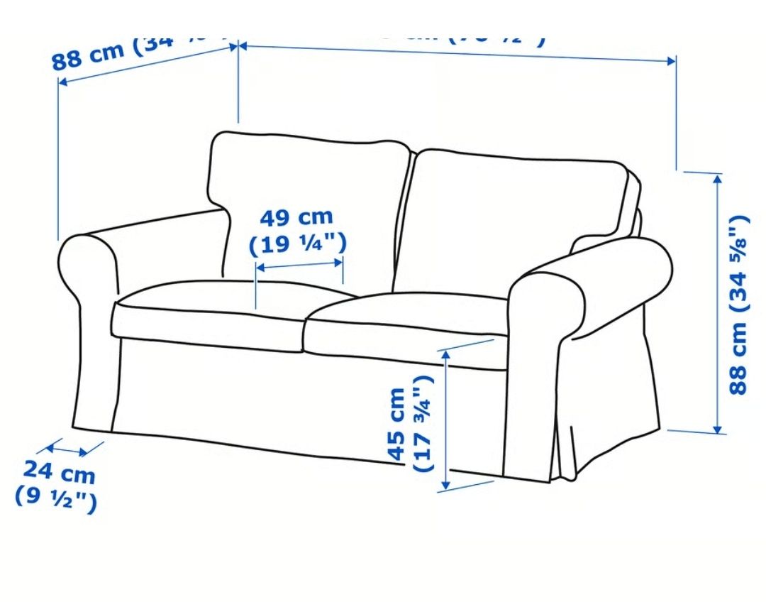 Sofa 2 lugares, modelo "ektorp" em estado novo