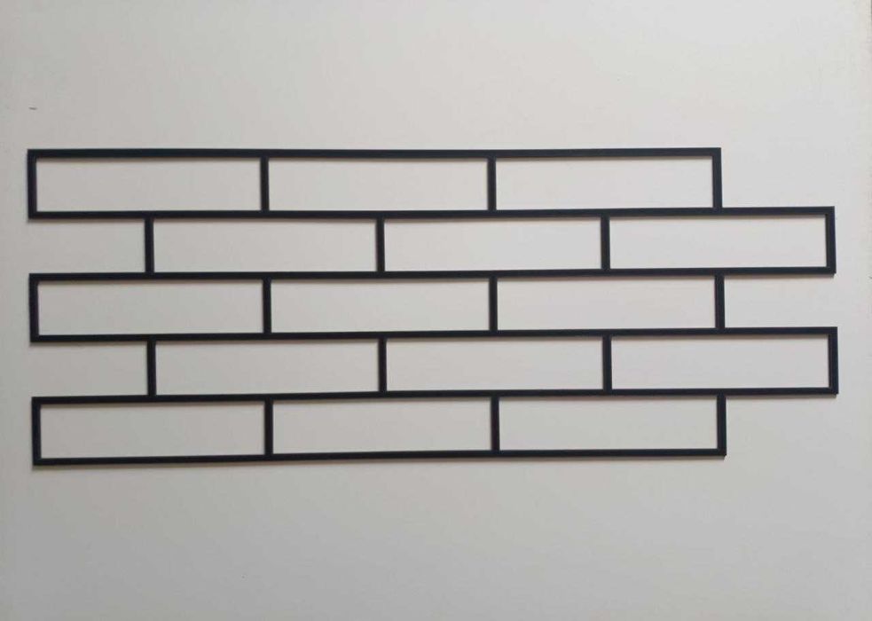 Трафарет 4мм толщиной под кирпич  (92 см на 36 см, 5 рядов)