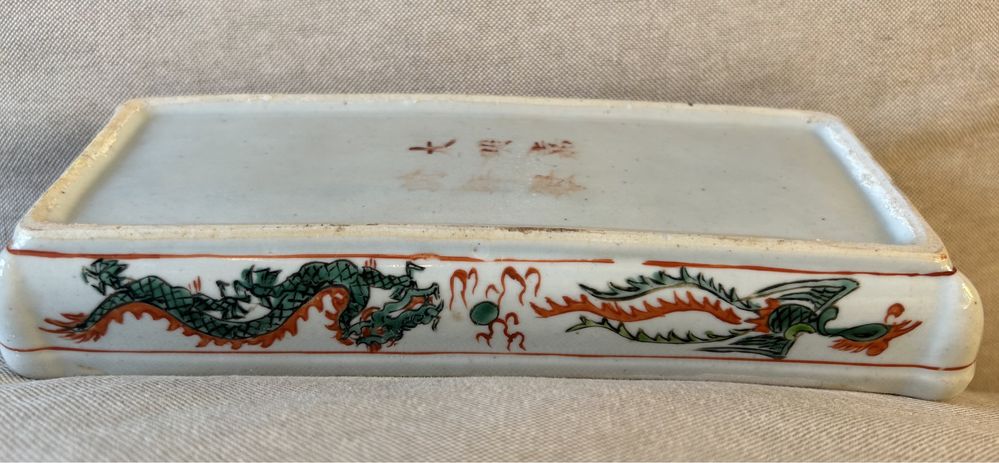 Caixa porcelana chinesa motivo dragão