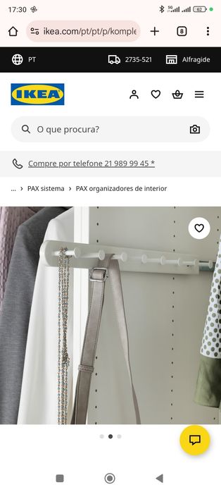 Cabide para roupeiro ikea