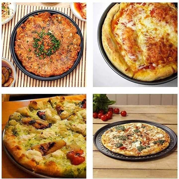 Blacha Forma Pieczenia Pizzy Na Pizzę Nieprzywierająca Blaszka Okrągła