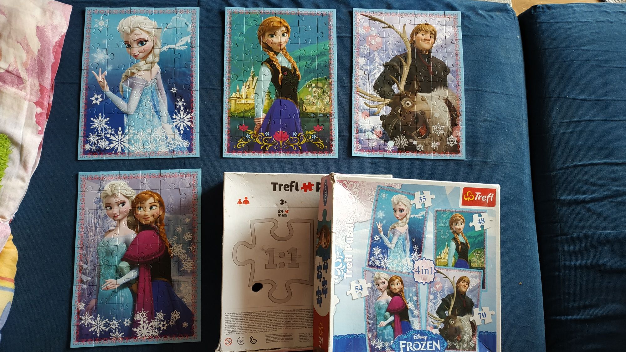 Puzzle Trefl Kraina Lodu 4 w 1 35, 48, 54, 70 elementów