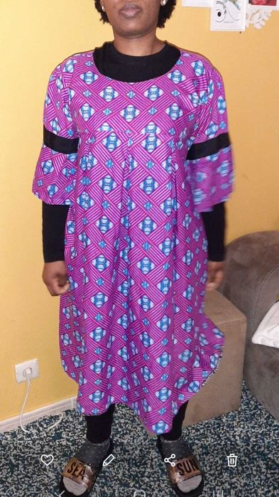 Vestido 42/44 Tecido Africano Usado 2Vez Entrego Alfragide