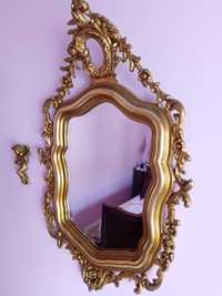 Espelho dourado - e dois anjos dourados