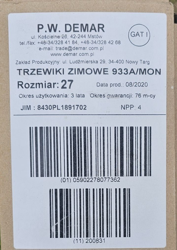 Buty wojskowe Demar. Nowe.
