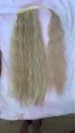 Wlosy kucyk sztuczne Doczepiane Platynowy Blond