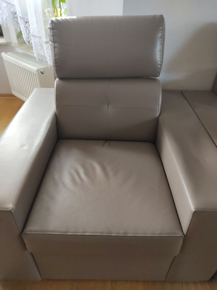 Komplet wypoczynkowy kanapa z fotelem