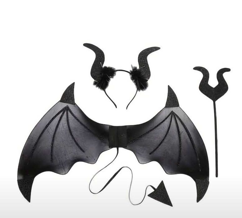 Strój Na Halloween Karnawał Dla Dziecka Diabeł Czarny Kostium