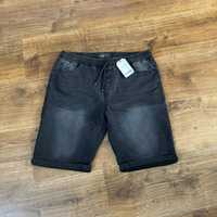 NOWE szorty jeans NEXT 164 czarne dla chłopca spodenki