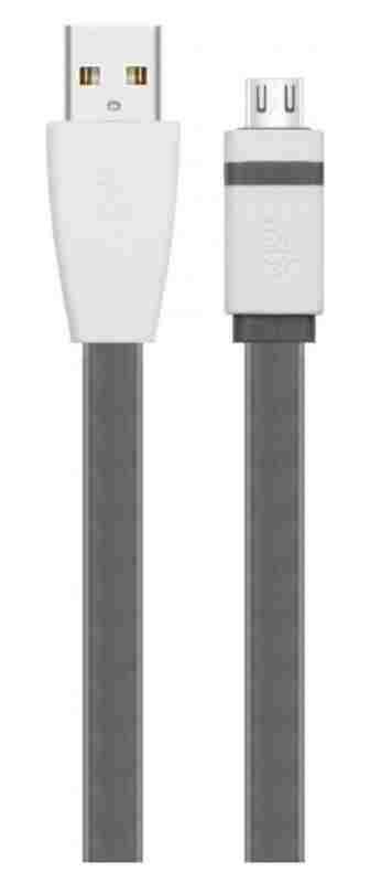 Kabel TB USB Typ-A -> micro USB płaski kolor szary 100 cm