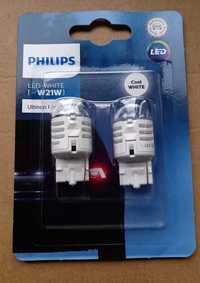 PHILIPS - żarówki sygnalizacyjne LED White W21W - 2 sztuki