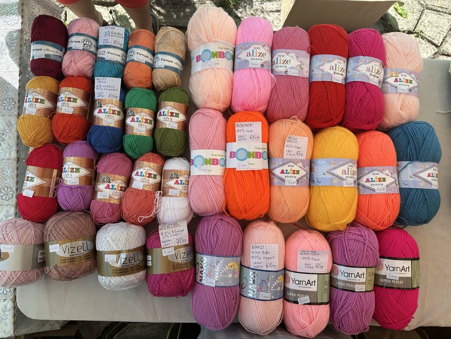 Нитки для вʼязання. Розпродаж! Мінімальни ціни