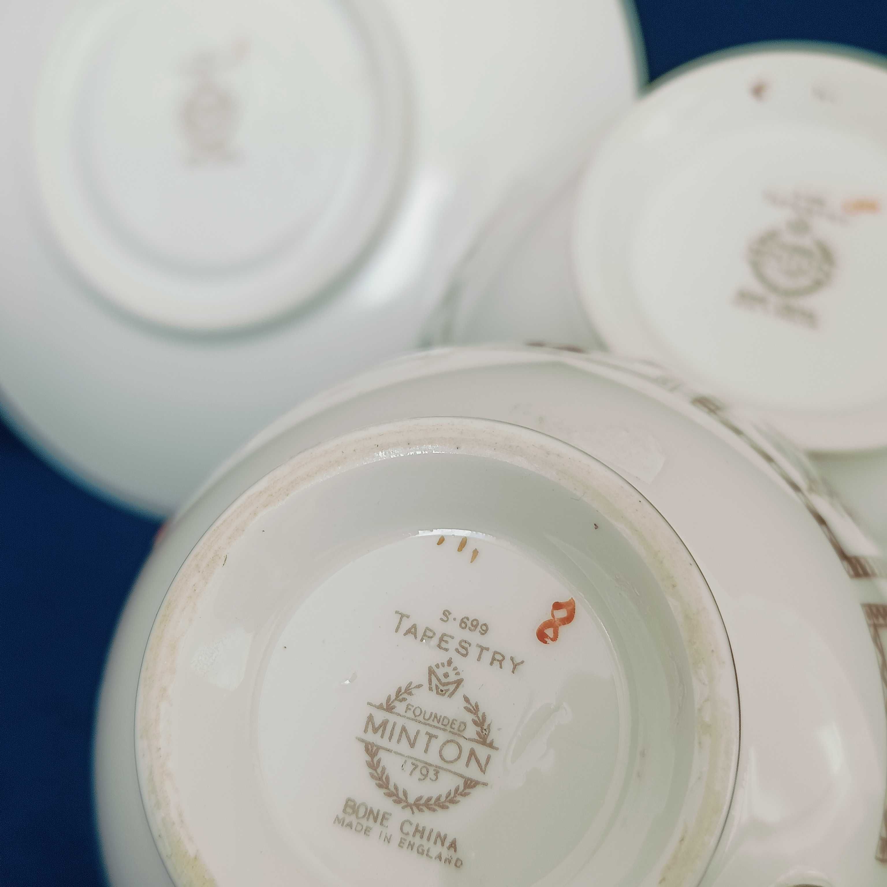 **KOMPLET filiżanka cukiernica porcelana Minton vs Doulton