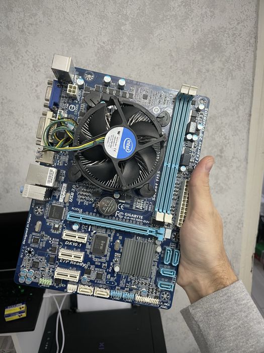 Материнская плата + процесор+ кулер