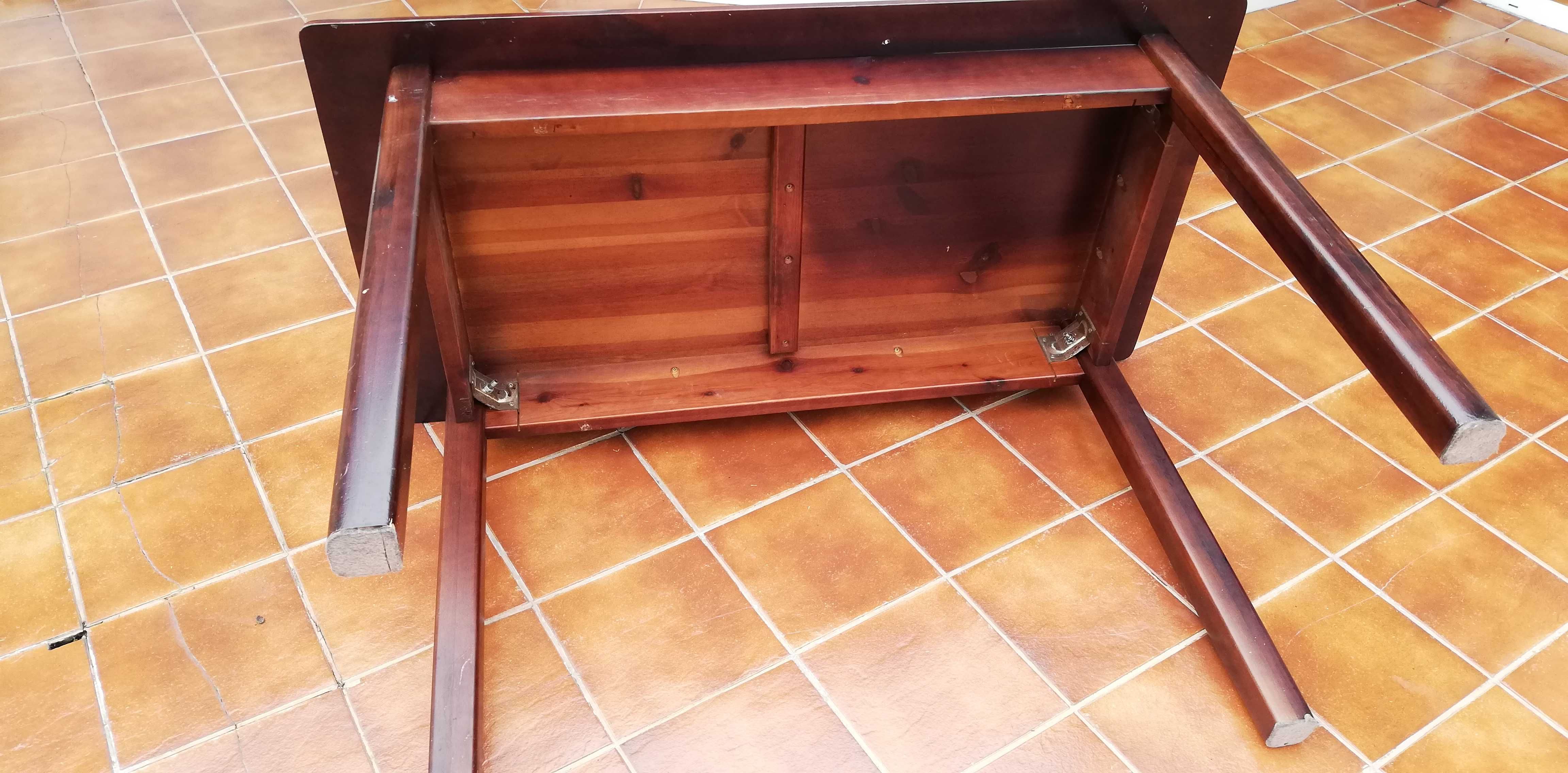 Stół prostokątny drewniany ciemny 4 nogi do salonu kuchni biurko