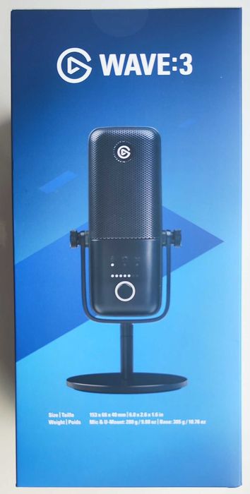 Мікрофон Elgato Wave 3 чорний (10MAB9901) студійний /  ПК стрімінг