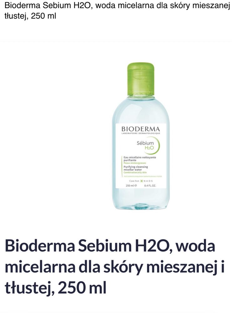 Bioderma sebium H2O 2 plyny micelarne po  250ml