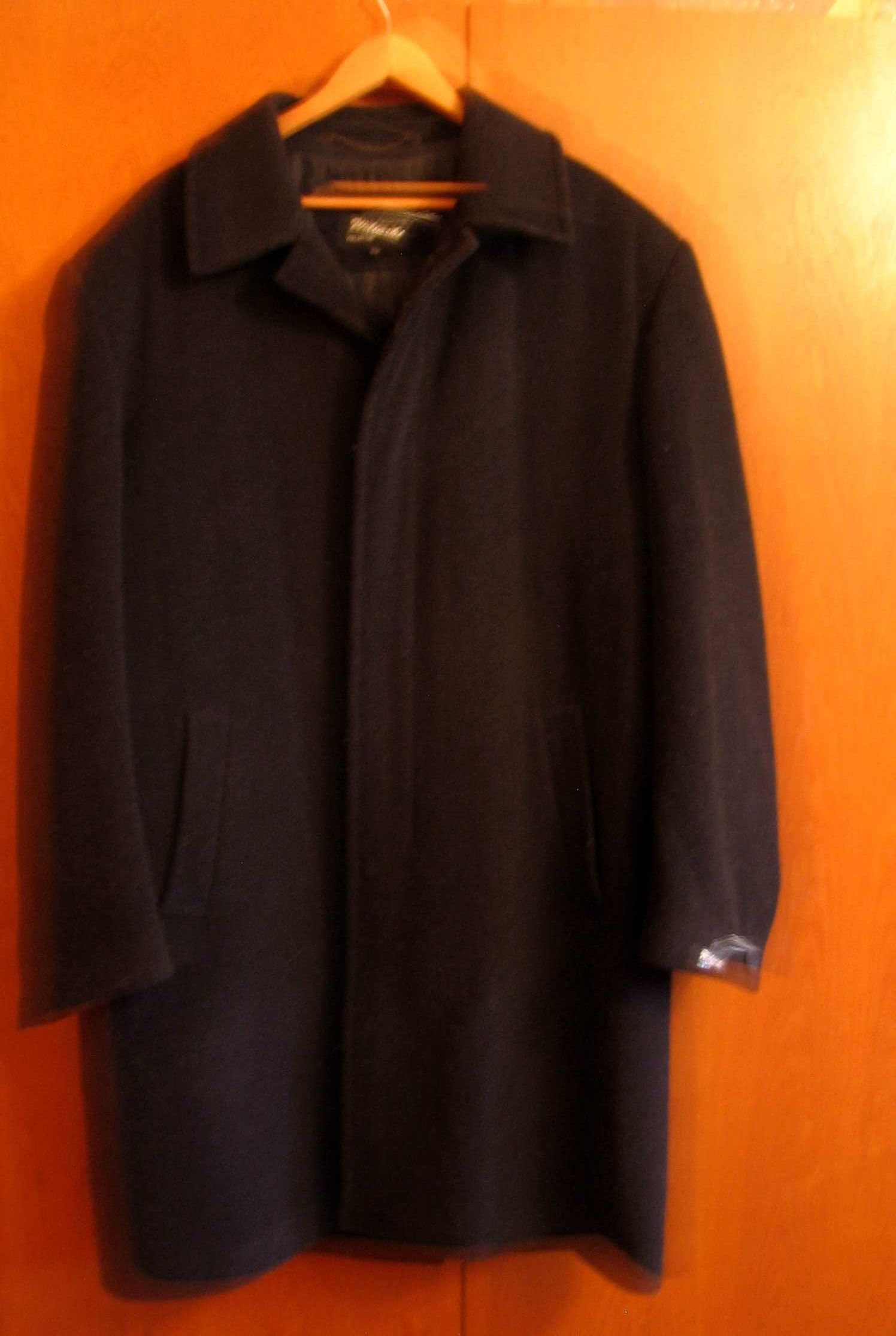 Płaszcz zimowy męski, jesionka rozmiar 52 czarny Wiliński