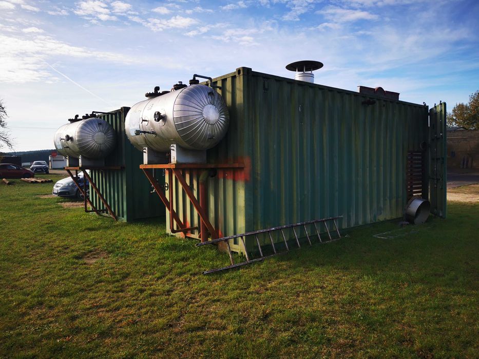 Kocioł parowy Nowy kotłownia kontenerowa 1.000 kg/h 12 Bar.