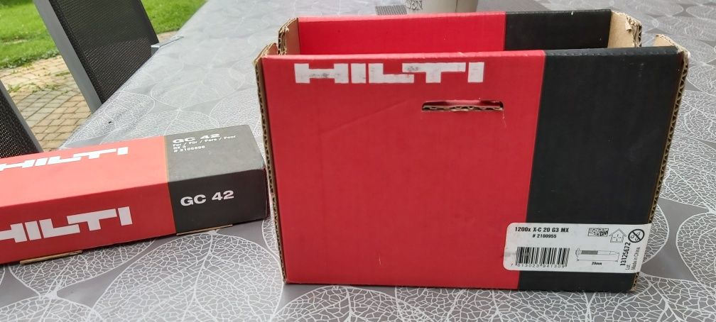 1200 sztuk + gaz Gwoździe HILTI X-C 20 G3 MX do osadzaka 20mm