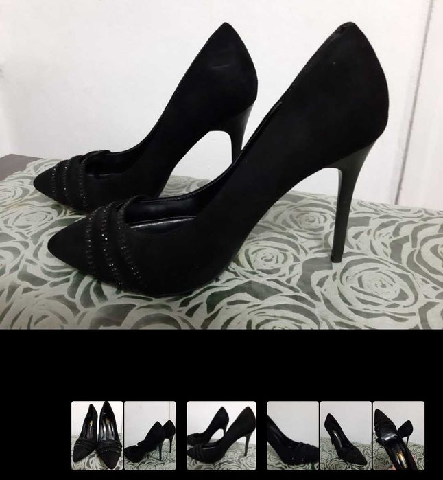 Лодочки чорні замш