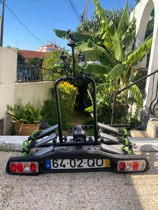 Porta-bicicletas para 3 bicicletas com chaves como novo