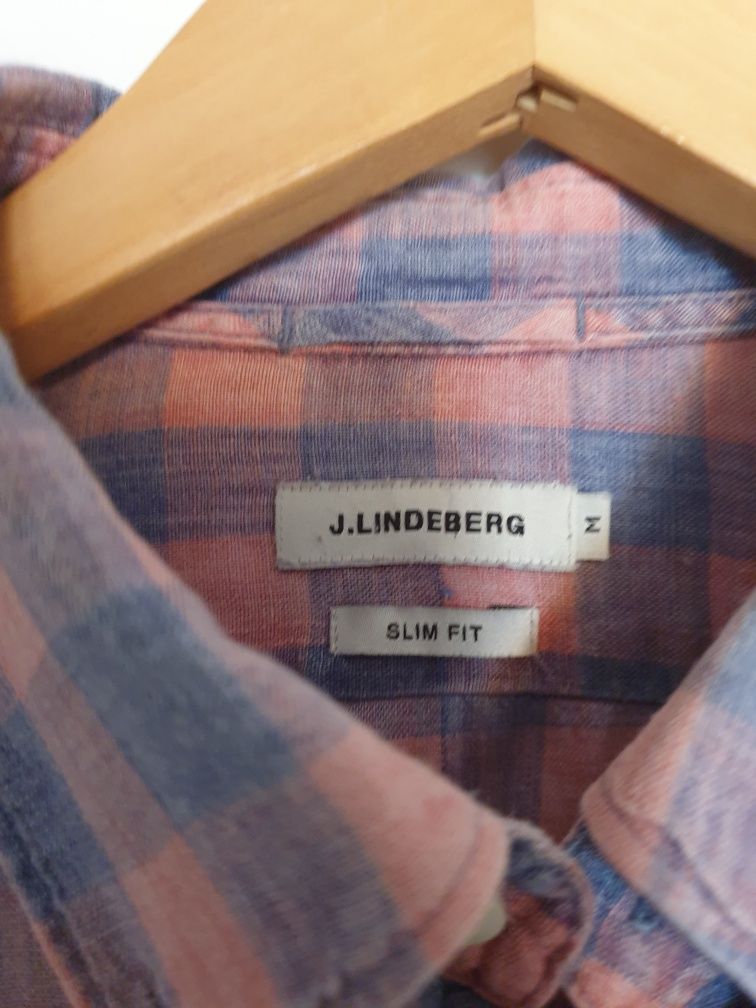 Koszula w krate J.Lindeberg 100% len