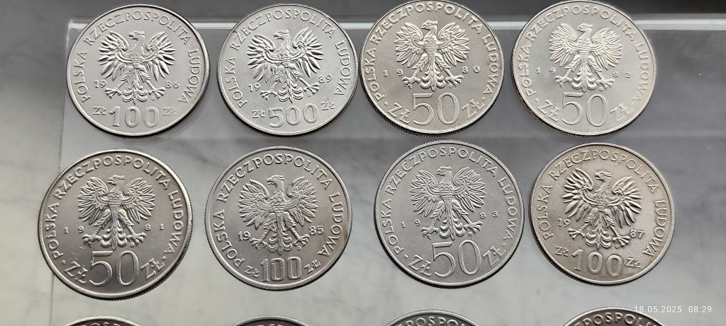 12 monet PRL z serii poczet królów